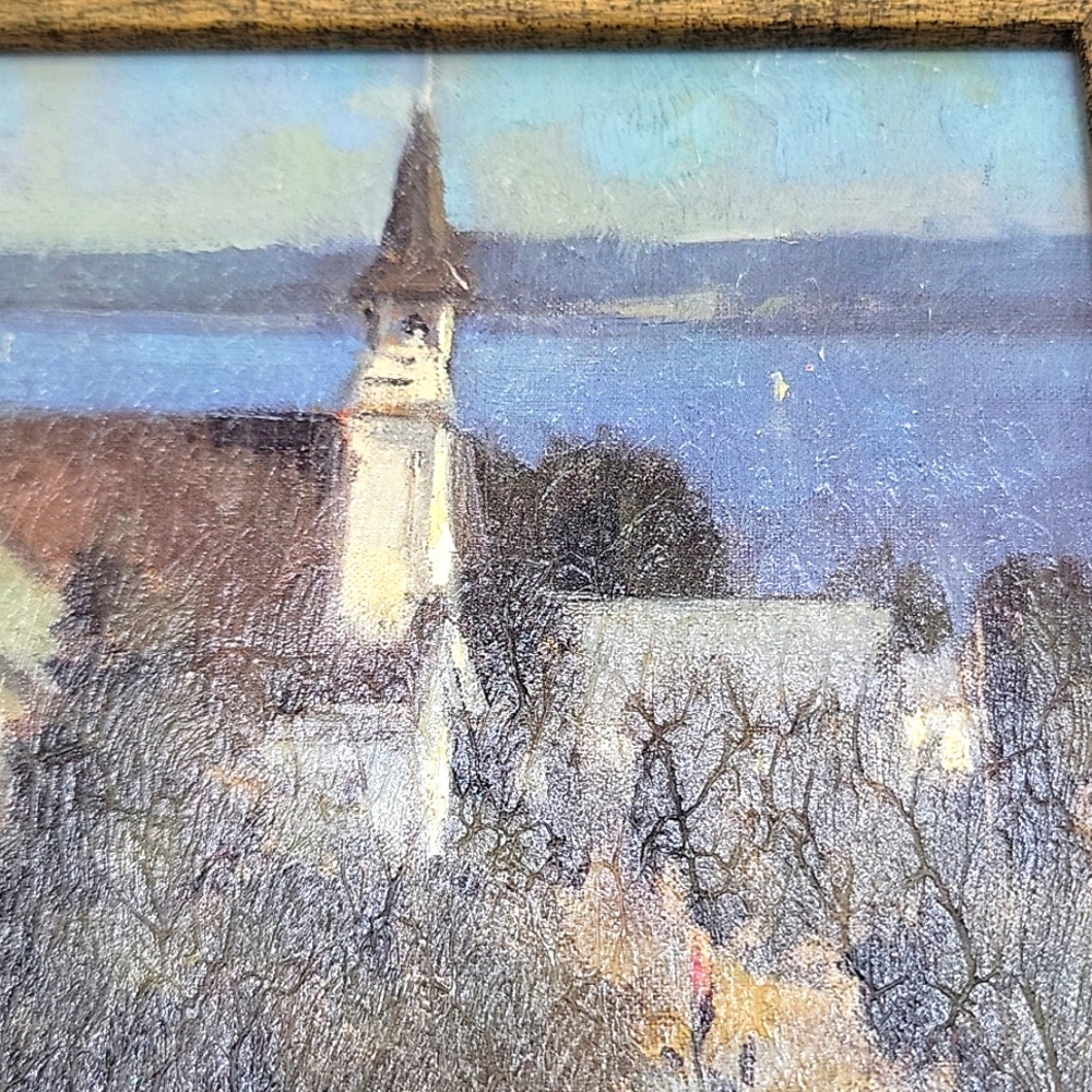 Vintage Framed "San Juan Church" by Scott Christensen 1993 11" W x 9" H - Picture 4 of 10